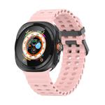 For Samsung Galaxy Watch Ultra 47mm Kalebol Porous Breathable Silicone Watch Band(Pink)