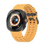 For Samsung Galaxy Watch Ultra 47mm Kalebol Porous Breathable Silicone Watch Band(Yellow)