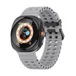 For Samsung Galaxy Watch Ultra 47mm Kalebol Porous Breathable Silicone Watch Band(Grey)