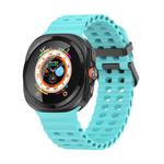 For Samsung Galaxy Watch Ultra 47mm Kalebol Porous Breathable Silicone Watch Band(Teal)