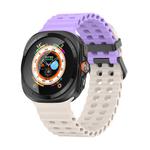 For Samsung Galaxy Watch Ultra 47mm Kalebol Porous Breathable Silicone Watch Band(Starlight Purple)