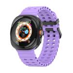 For Samsung Galaxy Watch Ultra 47mm Kalebol Porous Breathable Silicone Watch Band(Lilac)