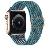 For Apple Watch 46mm / 49mm / 45mm / 44mm Kalebol Eight Buckle Wavy Braided Nylon Watch Band(Emerald Green)
