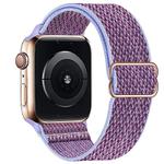 For Apple Watch 46mm / 49mm / 45mm / 44mm Kalebol Eight Buckle Wavy Braided Nylon Watch Band(Purple)