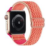 For Apple Watch 42mm / 41mm / 40mm / 38mm Kalebol Eight Buckle Wavy Braided Nylon Watch Band(Orange)