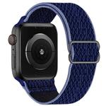 For Apple Watch 42mm / 41mm / 40mm / 38mm Kalebol Eight Buckle Wavy Braided Nylon Watch Band(Navy Blue)