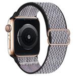 For Apple Watch 42mm / 41mm / 40mm / 38mm Kalebol Eight Buckle Wavy Braided Nylon Watch Band(Black Grey)