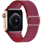 For Apple Watch 42mm / 41mm / 40mm / 38mm Kalebol Eight Buckle Wavy Braided Nylon Watch Band(Wine Red)