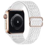 For Apple Watch 42mm / 41mm / 40mm / 38mm Kalebol Eight Buckle Wavy Braided Nylon Watch Band(Bright White)