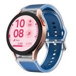 For Samsung Galaxy Watch 7  / 6 / 5 / 4 Kalebol Glacier Transparent Silicone Watch Band(Cyan-blue)