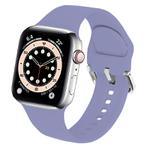 For Apple Watch 46mm / 49mm / 45mm / 44mm Kalebol Metal Pin Buckle Silicone Watch Band(Lavender)