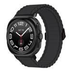 For Samsung Galaxy Watch Ultra 47mm Kalebol Ocean Loop Nylon Braided Watch Band(Dark Grey)