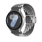 For Samsung Galaxy Watch 5 Pro / 6 / 7 Kalebol Button Braided Loop Magnetic Buckle Watch Band(Dark Chocolate)