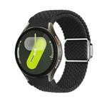 For Samsung Galaxy Watch 5 Pro / 6 / 7 Kalebol Button Braided Loop Magnetic Buckle Watch Band(Black)
