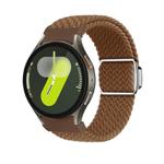 For Samsung Galaxy Watch 5 Pro / 6 / 7 Kalebol Button Braided Loop Magnetic Buckle Watch Band(Brown)