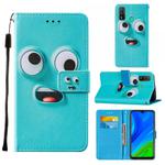 For Huawei P smart 2020 Cross Texture Painting Pattern Horizontal Flip Leather Case with Holder & Card Slots & Wallet & Lanyard(Big Eyed)