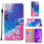 For OPPO Realme 5 / C3 / 6i Cross Texture Painting Pattern Horizontal Flip Leather Case with Holder & Card Slots & Wallet & Lanyard(Love Universe)