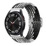 For Samsung Galaxy Watch 7 / 6 / 5 / 4  Kalebol Eight Buckle Nylon Braided Watch Band(Chocolate)