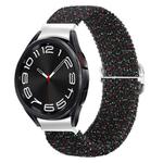 For Samsung Galaxy Watch 7 / 6 / 5 / 4  Kalebol Eight Buckle Nylon Braided Watch Band(Starlight Black)