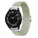 For Samsung Galaxy Watch 7 / 6 / 5 / 4  Kalebol Eight Buckle Nylon Braided Watch Band(Pearl White)