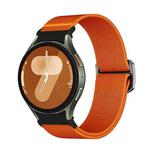 For Samsung Galaxy Watch 5 Pro / 6 / 7 Kalebol Button Elastic Nylon Watch Band(Orange)