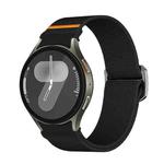 For Samsung Galaxy Watch 5 Pro / 6 / 7 Kalebol Button Elastic Nylon Watch Band(Black)