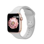 For Apple Watch 46mm / 49mm / 45mm / 44mm Kalebol Reverse Buckle Silicone Watch Band(Light Grey)