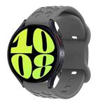 18mm Kalebol Leopard Print Butterfly Buckle Silicone Watch Band(Space Grey)