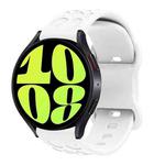 20mm Kalebol Leopard Print Butterfly Buckle Silicone Watch Band(White)