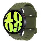 22mm Kalebol Leopard Print Butterfly Buckle Silicone Watch Band(Army Green)