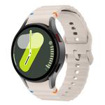 For Samsung Galaxy Watch 7  / 6 / 5 / 4 Kalebol Wave Stitching Silicone Watch Band(Starlight)