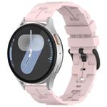 20mm Kalebol Solid Color Black Buckle Round Tail Silicone Watch Band(Rose Pink)