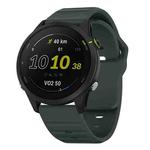 22mm Kalebol Wave Pattern Studded Buckle Silicone Watch Band(Dark Green)