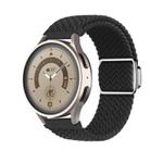 20mm Kalebol Nylon Braided Loop Magnetic Buckle Watch Band(Black)
