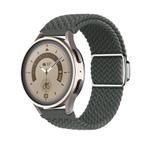22mm Kalebol Nylon Braided Loop Magnetic Buckle Watch Band(Space Grey)