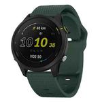 22mm Kalebol Dot Studded Buckle Silicone Watch Band(Dark Green)