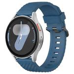 22mm Kalebol Steel Buckle Spruce Silicone Watch Band(Dark Blue)