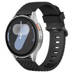 22mm Kalebol Steel Buckle Spruce Silicone Watch Band(Black)
