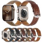 For Apple Watch 46mm / 49mm / 45mm / 44mm Kalebol Stitched Genuine Leather Watch Band(Pull Up Leather Black)