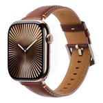 For Apple Watch 42mm / 41mm / 40mm / 38mm Kalebol Stitched Genuine Leather Watch Band(Pull Up Leather Brown)