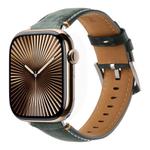 For Apple Watch 42mm / 41mm / 40mm / 38mm Kalebol Stitched Genuine Leather Watch Band(Frosted Green)
