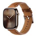 For Apple Watch 42mm / 41mm / 40mm / 38mm Kalebol Stitched Genuine Leather Watch Band(Frosted Brown)
