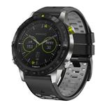 For Garmin Fenix 7X 26mm Kalebol Three Rows Hole Two Color Silicone Watch Band(Black Grey)