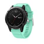 For Garmin QuickFit Kalebol 22mm Rhombus Texture Silicone Watch Band(Teal)