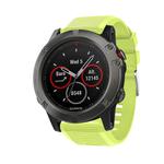 For Garmin QuickFit Kalebol 26mm Rhombus Texture Silicone Watch Band(Grass Green)