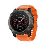For Garmin QuickFit Kalebol 26mm Rhombus Texture Silicone Watch Band(Orange)