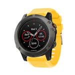 For Garmin QuickFit Kalebol 26mm Rhombus Texture Silicone Watch Band(Yellow)