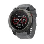 For Garmin QuickFit Kalebol 26mm Rhombus Texture Silicone Watch Band(Grey)