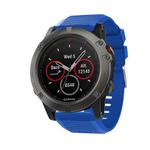 For Garmin QuickFit Kalebol 26mm Rhombus Texture Silicone Watch Band(Royal Blue)
