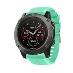 For Garmin QuickFit Kalebol 26mm Rhombus Texture Silicone Watch Band(Teal)
